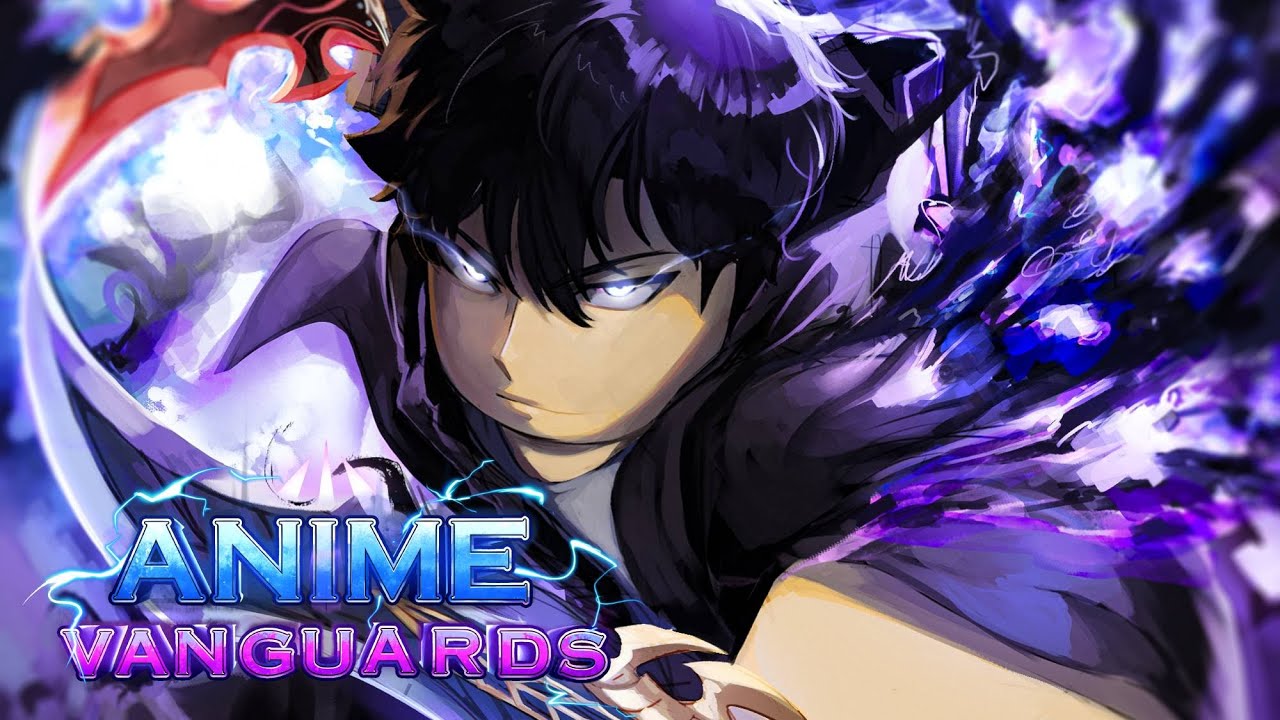 Anime Vanguard unit with glowing eyes surrounded by purple energy